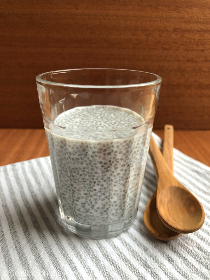 Chia pudding served in a glas.